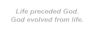 Life preceded God.
God evolved from life.